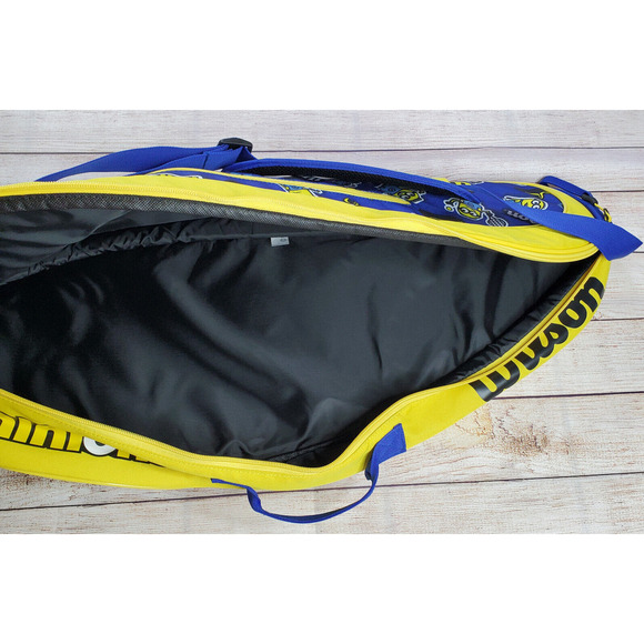 Wilson x Minions V3.0 Tennis Racket Bag Blue Yellow - Picture 4 of 5